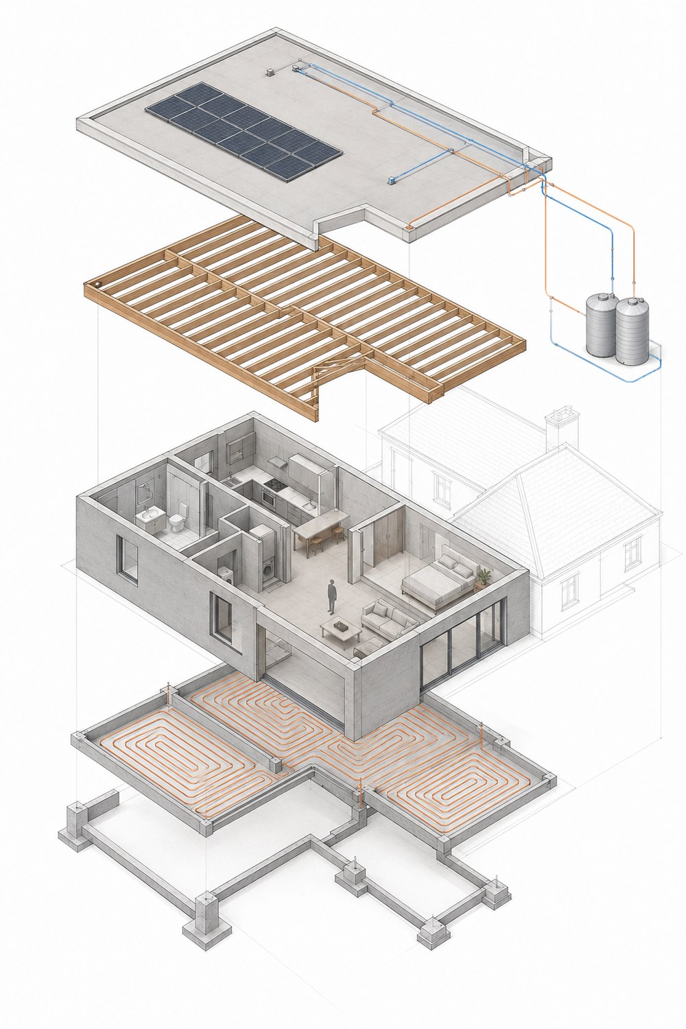 Coupe axonométrique d'un projet — Ad-bA